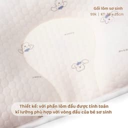 Gối Lõm bambo Cho Bé Sơ Vải Sợi Tre - Gối Chống Bẹp Đầu Cho Bé Ngủ Ngon 5