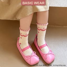 Set 5 Đôi Tất Cổ Cao Hoạ Tiết Thỏ Nơ Chống Trơn Chống Trượt Cho Bé Gái 1 - 12 Tuổi, 8