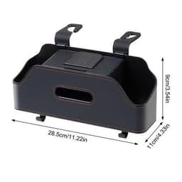 Hộp đựng đồ ô tô da PU tích hợp khay đựng cốc, hộp đựng giấy, giá đỡ điện thoại và móc treo đồ 4