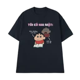 Áo thun slogan TÔI CÓ HAI MẶT – Câu nói hài hước meme, unisex nam nữ, chất cotton 100% 5