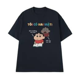 Áo thun slogan TÔI CÓ HAI MẶT – Câu nói hài hước meme, unisex nam nữ, chất cotton 100% 7