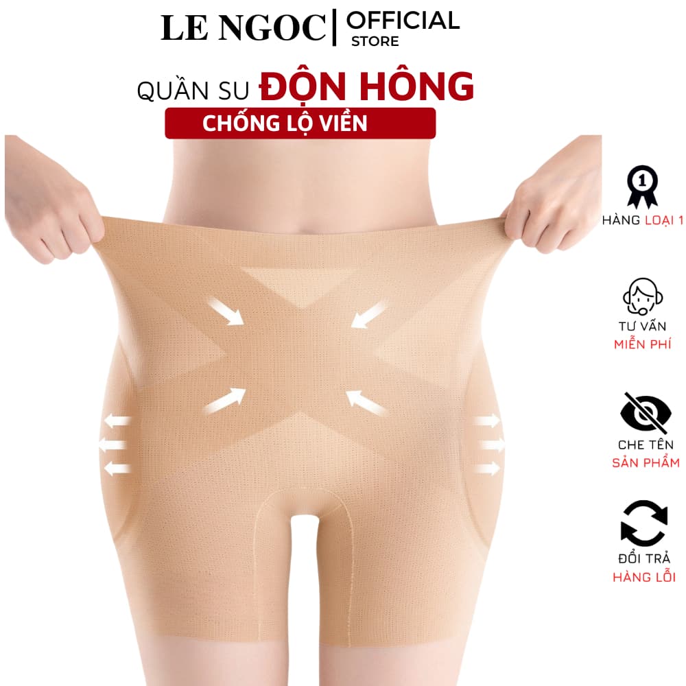 Quần Độn Hông Nâng Mông Cạp Vừa Chất Su Đúc Đệm Hông 1.2cm Mặc Đồ Ôm Body Thoáng Khí Lê Ngọc 482