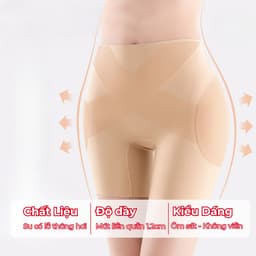 Quần Độn Hông Nâng Mông Cạp Vừa Chất Su Đúc Đệm Hông 1.2cm Mặc Đồ Ôm Body Thoáng Khí Lê Ngọc 482 6