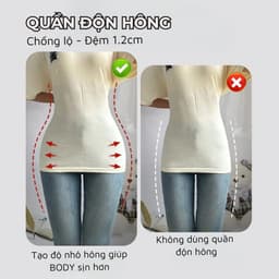 Quần Độn Hông Nâng Mông Cạp Vừa Chất Su Đúc Đệm Hông 1.2cm Mặc Đồ Ôm Body Thoáng Khí Lê Ngọc 482 8