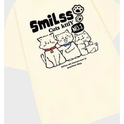 Áo thun Unisex Nam Nữ in hình BA CHÚ MÈO SMILSS, chất cotton 100% - BOONE - BNE00027 2