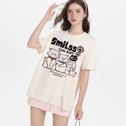 Áo thun Unisex Nam Nữ in hình BA CHÚ MÈO SMILSS, chất cotton 100% - BOONE - BNE00027 4