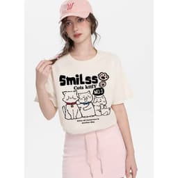 Áo thun Unisex Nam Nữ in hình BA CHÚ MÈO SMILSS, chất cotton 100% - BOONE - BNE00027 5