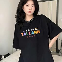 Áo thun Unisex Nam Nữ in chữ TUỔI TRẺ TÀI LANH, chất cotton 100% - BOONE - BNE00280 1