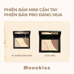 Bảng phấn bắt sáng và tạo khối MOOEKISS lên màu tự nhiên, chống nước lâu trôi 9g3.5g 6