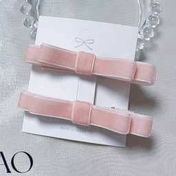 Set kẹp tóc mái nơ Dubochic 6,5cm 8cm nơ xinh kẹp mái đơn giản 3