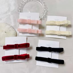 Set kẹp tóc mái nơ Dubochic 6,5cm 8cm nơ xinh kẹp mái đơn giản 1