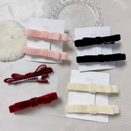 Set kẹp tóc mái nơ Dubochic 6,5cm 8cm nơ xinh kẹp mái đơn giản 2