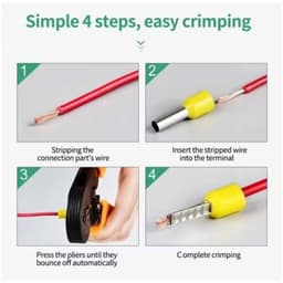 Bộ Kìm Bấm Cos Đa Năng 0.25 - 10mm² + 1200 Đầu Cos – Kìm Bấm Đầu Cos Chuyên Dụng - Kìm Tuốt Dây ----- 5