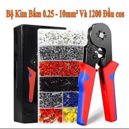 Bộ Kìm Bấm Cos Đa Năng 0.25 - 10mm² + 1200 Đầu Cos – Kìm Bấm Đầu Cos Chuyên Dụng - Kìm Tuốt Dây ----- 4