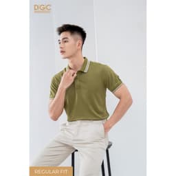 Áo Polo Nam Ngắn Tay DGC Dáng Suông Có Xẻ Sườn, Vải Than Dừa Kháng Khuẩn Thoáng Mát - SAPBC14M 7