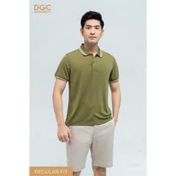 Áo Polo Nam Ngắn Tay DGC Dáng Suông Có Xẻ Sườn, Vải Than Dừa Kháng Khuẩn Thoáng Mát - SAPBC14M 3