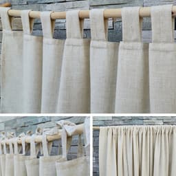 Rèm cửa ngăn phòng VẢI MỘC CANVAS loại mới phong cách Nhật bản (Đã bao gồm rèm và thanh treo) 3