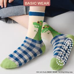Set 5 Đôi Tất Khủng Long Cổ Cao Chống Trơn Cho Bé Trai 1-12 Tuổi, Tất Chống Trơn Cho Bé Trai TE904 9