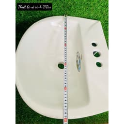 Bồn rửa mặt VT04, lavabo kt 42x50cm chất liệu men sứ NaNo chống ố , chống bám bẩm tặng ốc treo 4