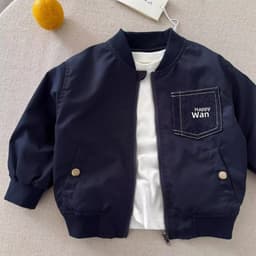 Sữa Áo Khoác Bomber Trẻ Em Túi Jean Phong Cách Hàn Quốc cho Bé Trai & Bé Gái - Thời Trang Quảng Châu Mùa Thu Đông. 2