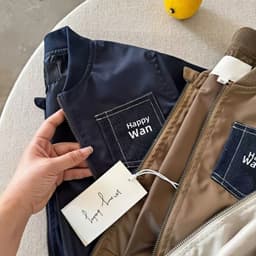 Sữa Áo Khoác Bomber Trẻ Em Túi Jean Phong Cách Hàn Quốc cho Bé Trai & Bé Gái - Thời Trang Quảng Châu Mùa Thu Đông. 8