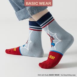 Set 5 Đôi Tất Siêu Nhân Cổ Cao Chống Trơn Cho Bé Trai 1-12 Tuổi, Tất Chống Trơn Cổ Cao Bé Trai TE125 9