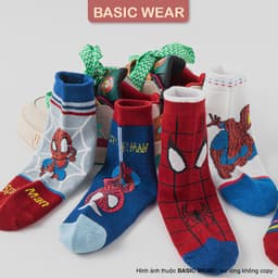 Set 5 Đôi Tất Siêu Nhân Cổ Cao Chống Trơn Cho Bé Trai 1-12 Tuổi, Tất Chống Trơn Cổ Cao Bé Trai TE125 6