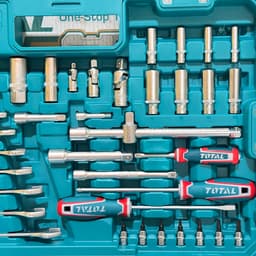 Bộ 152 dụng cụ sữa xe và  máy siết buloong 500N/m không chổi than dùng pin 20V Total THKTHP31522 7