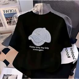 Áo thun HÌNH MŨ tay lỡ Unisex nam nữ basic vải cotton co giãn 4 chiều form oversize Charit 3