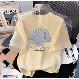 Áo thun HÌNH MŨ tay lỡ Unisex nam nữ basic vải cotton co giãn 4 chiều form oversize Charit 2