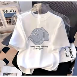 Áo thun HÌNH MŨ tay lỡ Unisex nam nữ basic vải cotton co giãn 4 chiều form oversize Charit 1