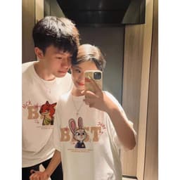 Áo đôi in hình cáo và thỏ Unisex nam nữ basic vải cotton co giãn 4 chiều form oversize Charit 3