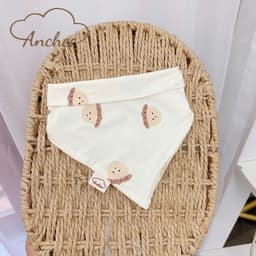 Sét 5 Yếm Tam Giác Anchee cho bé Chất Petit Có Cúc Bấm Cho Bé ( freesize 0M - 2 tuổi) 9