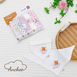 Set 5 yếm xô tam giác họa tiết ngộ nghĩnh Anchee 4