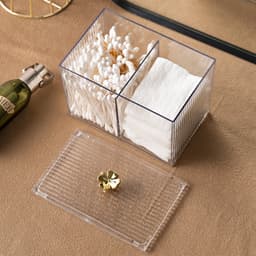 Hộp nhựa Mica trong suốt đựng bông tẩy trang tăm bông thiết kế tinh xảo đẹp mắt GDN1511 2