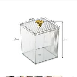 Hộp nhựa Mica trong suốt đựng bông tẩy trang tăm bông thiết kế tinh xảo đẹp mắt GDN1511 6