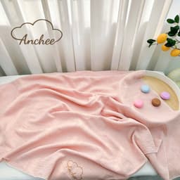 Khăn tắm màu Hàn Quốc 2 lớp cao cấp cho bé Anchee, mềm mỏng, thấm hút tốt, nhanh khô. 6