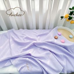 Khăn tắm màu Hàn Quốc 2 lớp cao cấp cho bé Anchee, mềm mỏng, thấm hút tốt, nhanh khô. 8