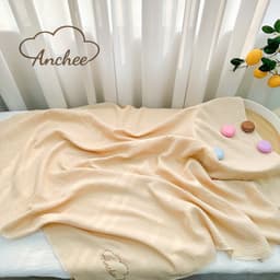 Khăn tắm màu Hàn Quốc 2 lớp cao cấp cho bé Anchee, mềm mỏng, thấm hút tốt, nhanh khô. 9