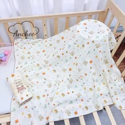Khăn tắm cuộn xô muslin 2 lớp Anchee, bền, thấm hút tốt, không xù. 6