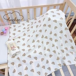 Khăn tắm cuộn xô muslin 2 lớp Anchee, bền, thấm hút tốt, không xù. 7