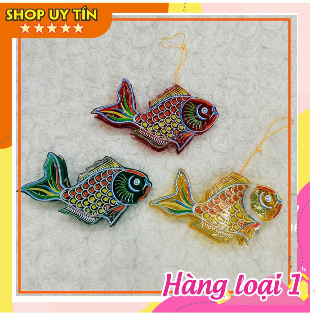[size lớn] Lồng đèn trung thu gương kiếng hình cá chép thủ công truyền thống decor trang trí