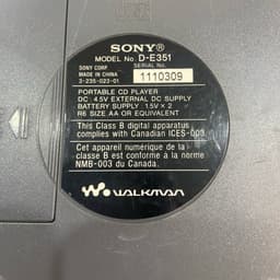 CD player (máy phát CD) SONY WALKMAN D-E351 3