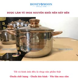 Bộ Nồi Inox 5 Lớp Engelberg Cao Cấp – Bộ 3 Nồi Đa Năng Nắp Kính Chống Nhiệt 5