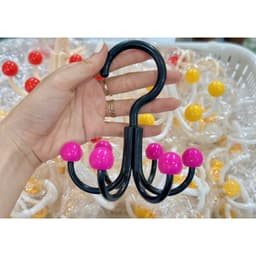 COMBO 3 Móc Treo Quần Áo Xoay 360 Độ Linh Hoạt Tiết Kiệm Không Gian Móc Treo 6 Nhánh Bi # 2