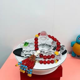 Tượng Phật Di Lặc Đá Lưu Ly Pha Lê Cao Cấp, tượng Phật để taplo xe ô tô, trang trí bàn làm việc 1