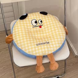 Đệm ngồi bệt hình bánh quy dễ thương, đệm tựa lưng và lót ghế văn phòng họa tiết 5D, kích thước 40cm nhà MIU GẤU XINH 5