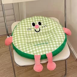 Đệm ngồi bệt hình bánh quy dễ thương, đệm tựa lưng và lót ghế văn phòng họa tiết 5D, kích thước 40cm nhà MIU GẤU XINH 3
