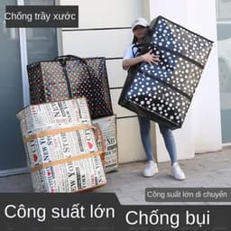 Túi Vải Bạt Đựng Đồ Siêu To Chống Ẩm Mốc, Chống Thấm Nước Có Khóa Kéo Tiện Dụng 1