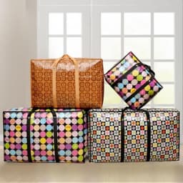 Túi Vải Bạt Đựng Đồ Siêu To Chống Ẩm Mốc, Chống Thấm Nước Có Khóa Kéo Tiện Dụng 4